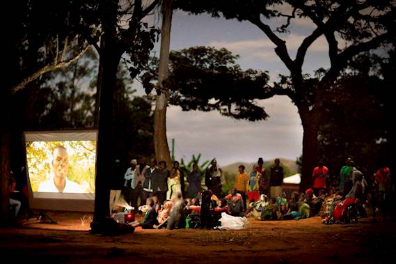 Pedal powered cinema bringing films to remote areas